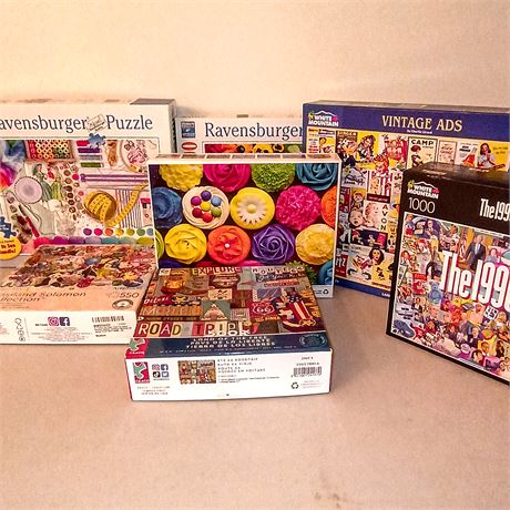 Lot of 7 Puzzles, Assorted
