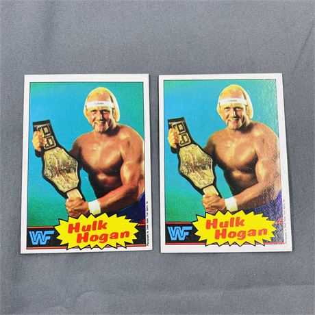 2x 1985 Topps Hulk Hogan #16 Rookie Cards