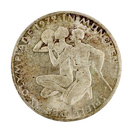 1972 German 10 Dutch Mark XX Olympic Commemorative Coin