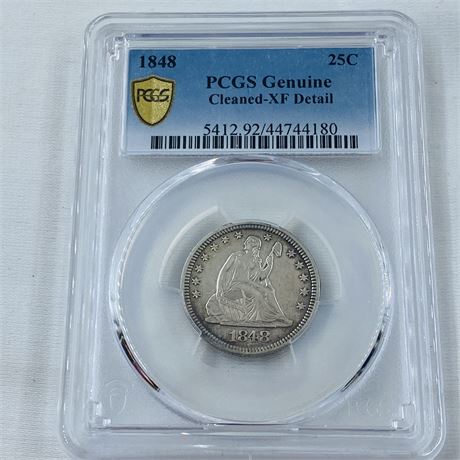 1848 Quarter XF PCGS - Details