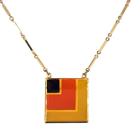 Signed Vintage 70s Sarah Coventry "Front Row" Necklace
