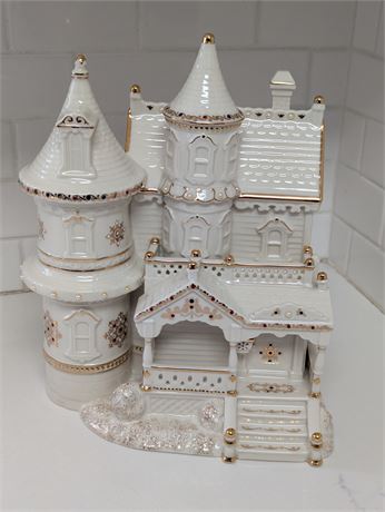 Lenox Florentine & Pearl Lighted Victorian Holiday Home