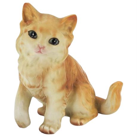 Vintage Lefton Orange Kitty Cat Figurine