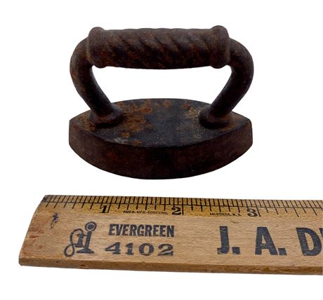 Miniature 3” Antique Child Size Ironing Sadiron