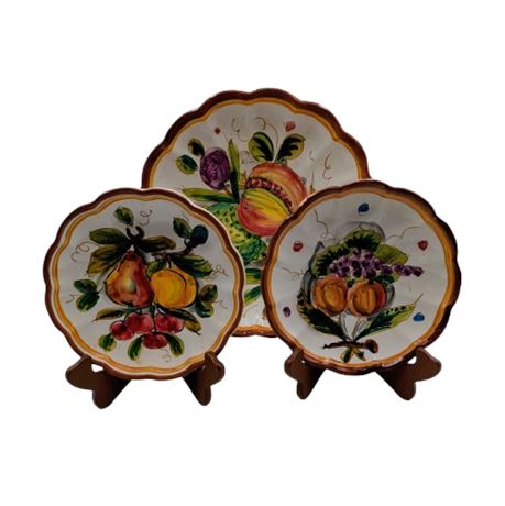 Three Hand-painted Dishes