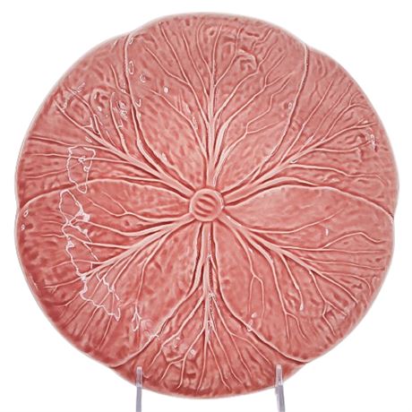 Vintage Bordallo Pinheiro San Raphael Cabbage Pink Dinner Plate