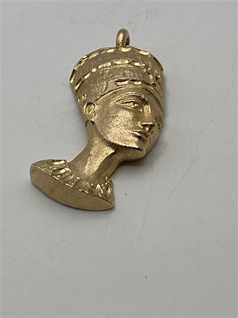 Unmarked Nefertiti 2 1/2 inch large pendant