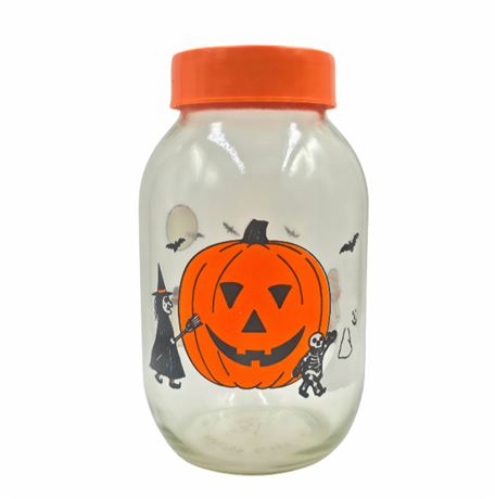 VTG Carlton Cards, Halloween Glass Jar, 3L