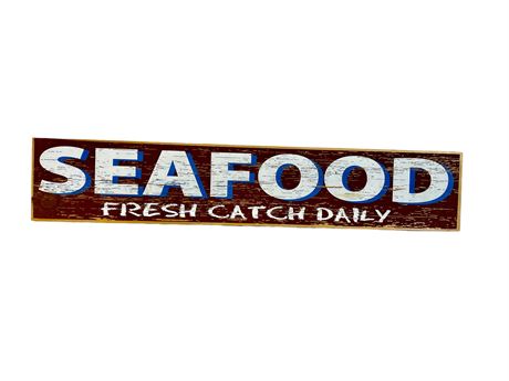 "Seafood" Wooden Sign
