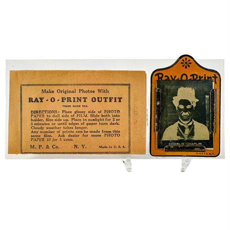 Vintage 1930s Charlie Chaplin Ray-O-Print Outfit Set