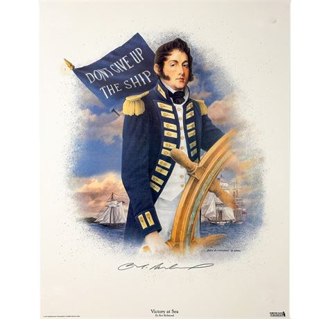 Lithographic Print of the Painting "Victory at Sea" by Artist Ben Richmond