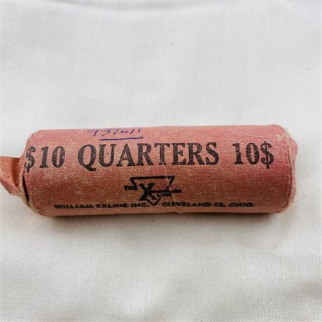 1955-D GEM BU $10 Roll Silver Quarters