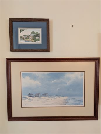 Lot 2 Signed and Numbered Prints - Beach and Canal pictures