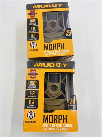 2 New Muddy Morph Trail Cameras