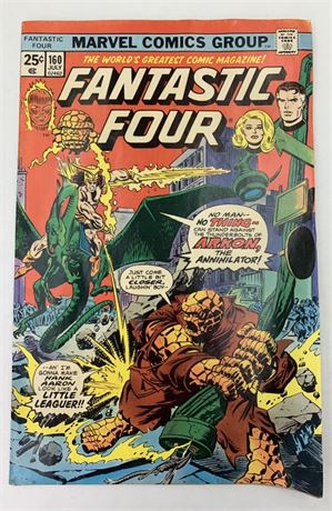 25 cent 160 July Fantastic Four 1975 Marvel Comics Group Comic