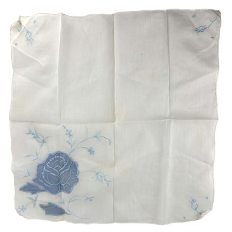Vintage Linen Embroidered Handkerchief