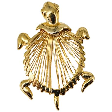 Vintage Wire Wrapped Turtle Brooch