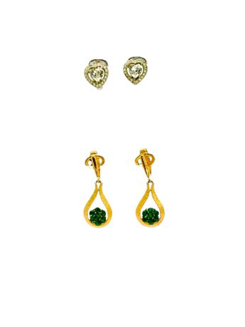 Vtg Trifari Earring Two Pairs - Clip Ons