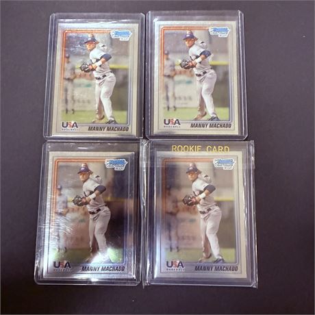 4 Bowman Chrome Manny Machado Rookie Cards