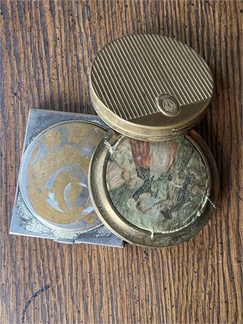 3 piece vintage compact lot