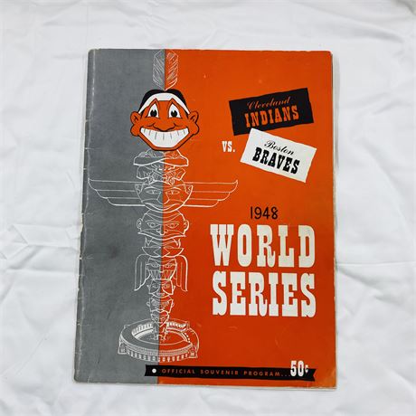 1948 World Series Program Cleveland Indians