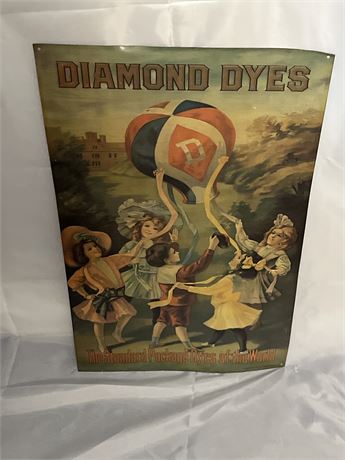 Diamond dyed  tin advertising sign