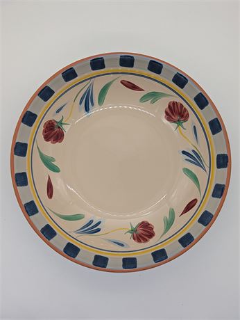 Large 12" Lenox Poppies Terra Cotta Pottery Bowl