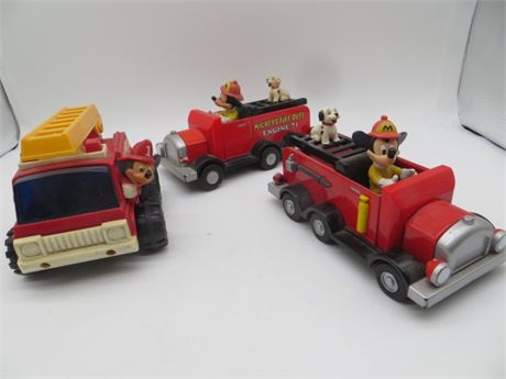 MICKEY MOUSE FIRE TRUCKS