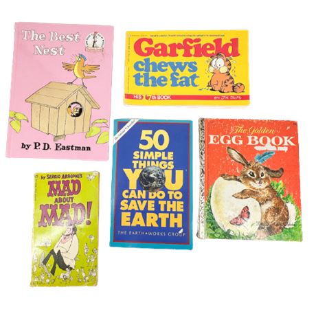 Lot of Assorted Kids Book - Golden, Eastman, Garfield