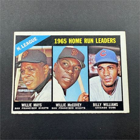 1966 Topps Mays + McCovey #216