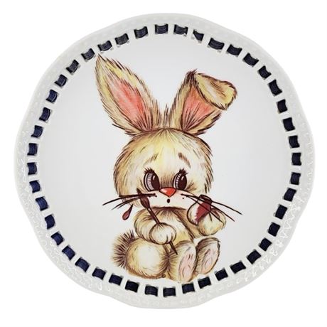 Vintage Bunny Rabbit Decorative Novelty Plate