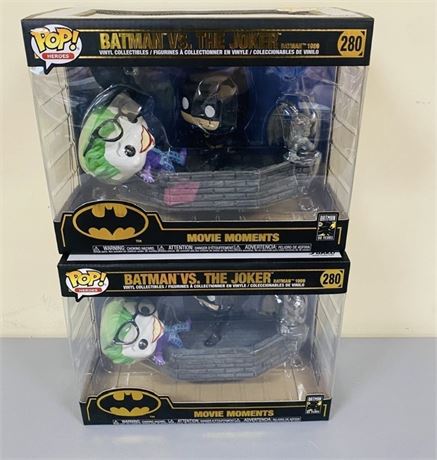 2 Funko Pop Batman + Joker Sets