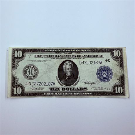 XF 1914 $10 Federal Reserve Note