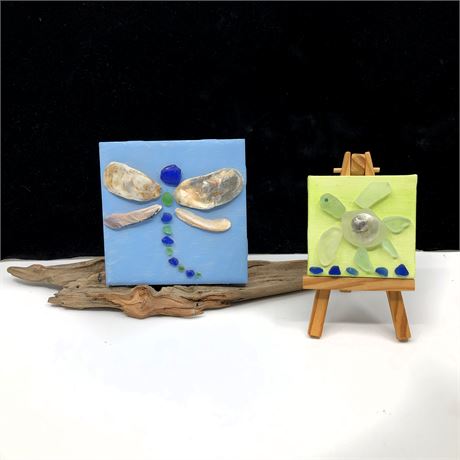 Handmade Coastal Beach Glass Decor