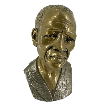 Spirit of Africa Zulu Man of Hardship Bronze Cast Sculpture by Casper Darare