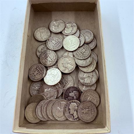 $10 Washington 90% Silver Quarters