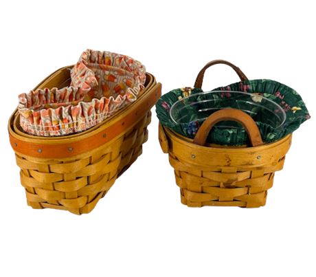 Longaberger Candy Corn & Thyme Booking Baskets