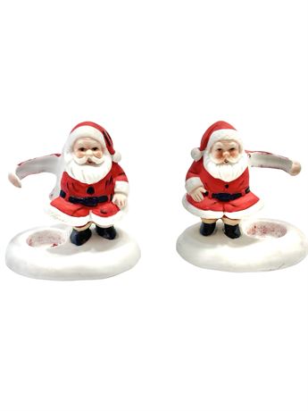 Vtg House of Lloyd Santa Candle Huggers