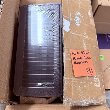 20 New 4x10” Floor Registers