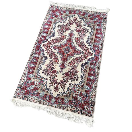 Small Vintage Wool Area Rug