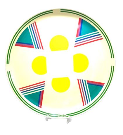 Retro Neiman Marcus Fiberglass Serving Tray with Mod Design