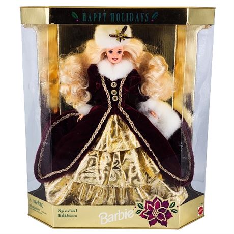 Vintage  1996 Special Edition Happy Holidays Barbie Doll