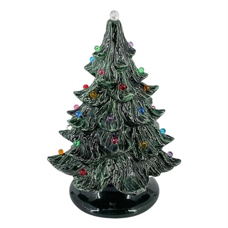 Vintage Small Lighted Ceramic Christmas Tree