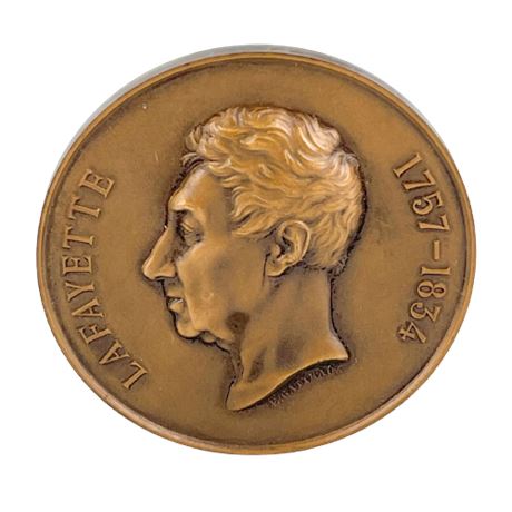 1934 Bronze Commemorative Marquis de Lafayette Medal