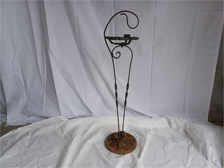 wrought iron old ashtray stand sold as is