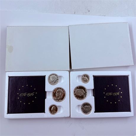2x 1976 Bicentennial Silver Proof Sets