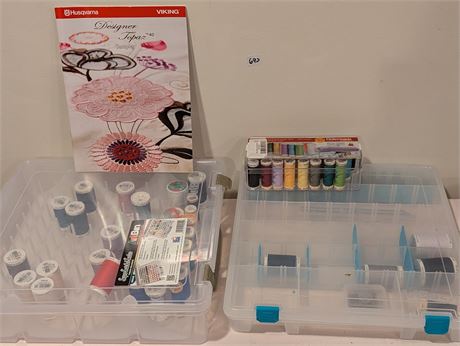 Lot of sewing thread (3 containers)