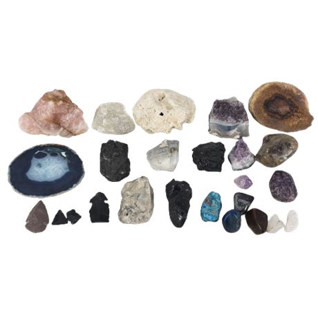Crystal, Geode, Rough Stone Lot
