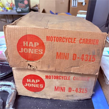 2 NOS Hap Jones Motorcycle Carriers