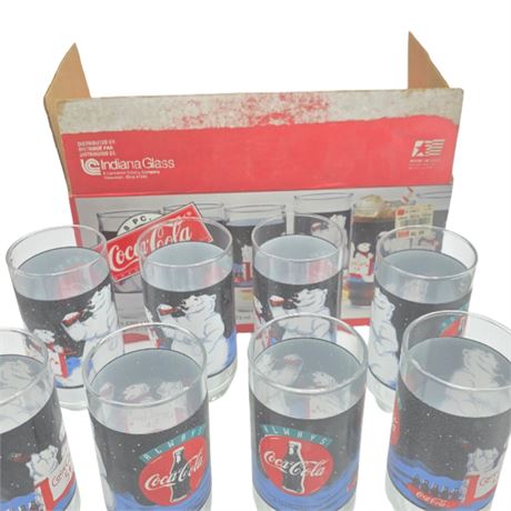 1995 Coca-Cola Christmas Glasses